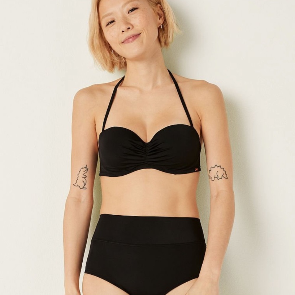 🆕PINK PUSH-UP STRAPPY SWIM BANDEAU